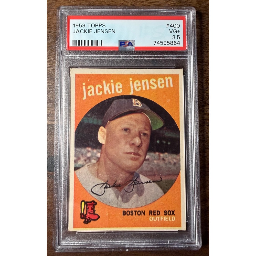 1959 Topps Jackie Jensen #400 Boston Red Sox PSA Graded Baseball Card